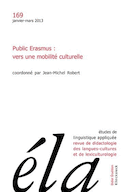 Études de linguistique appliquée, no 169